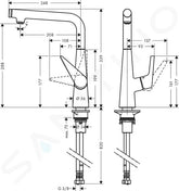 Talis Select M51 Mitigeur de cuisine 300, 1jet